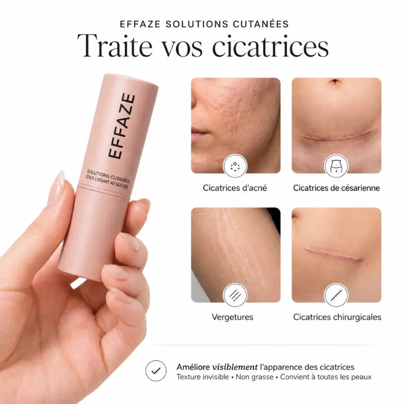 Cicatrice de chirurgie esthétique traitée avec le stick silicone médical EFFAZE