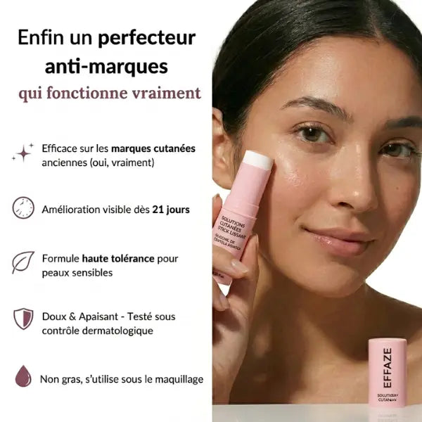 Soin anti-marques EFFAZE efficace même sur des cicatrices anciennes