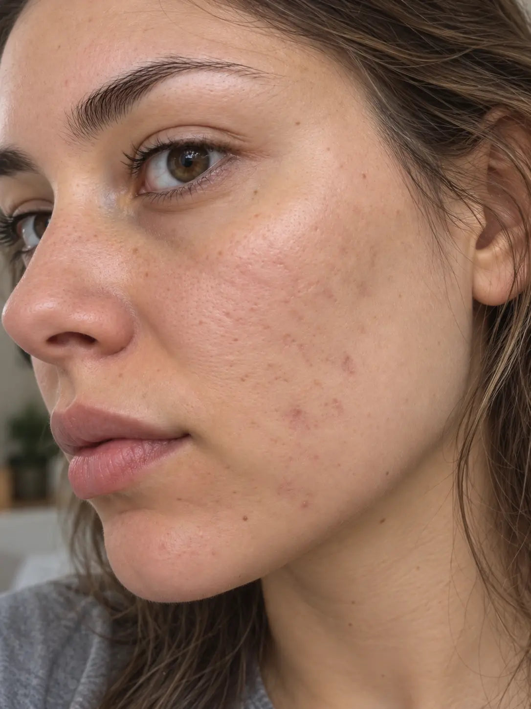 Cicatrice d'acné atténuée après 8 semaines de gel silicone EFFAZE